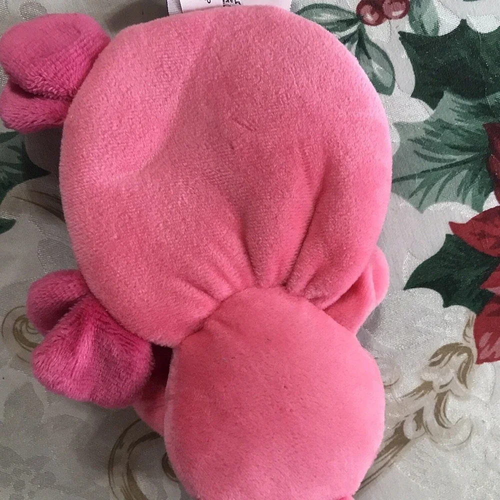 Baby Ganz Pink Elephant Plush Stuffed Animal Lovey Rattle